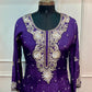 Majestic Violet – Premium Chinon Anarkali 3 Piece Suit Set (RT1133)