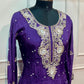 Majestic Violet – Premium Chinon Anarkali 3 Piece Suit Set (RT1133)