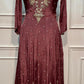 Vintage Rose Royale – Premium Chinon Anarkali 3 Piece Suit Set (RT1134)