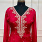 Cherry Red – Premium Chinon Anarkali Suit Set (RT1137)
