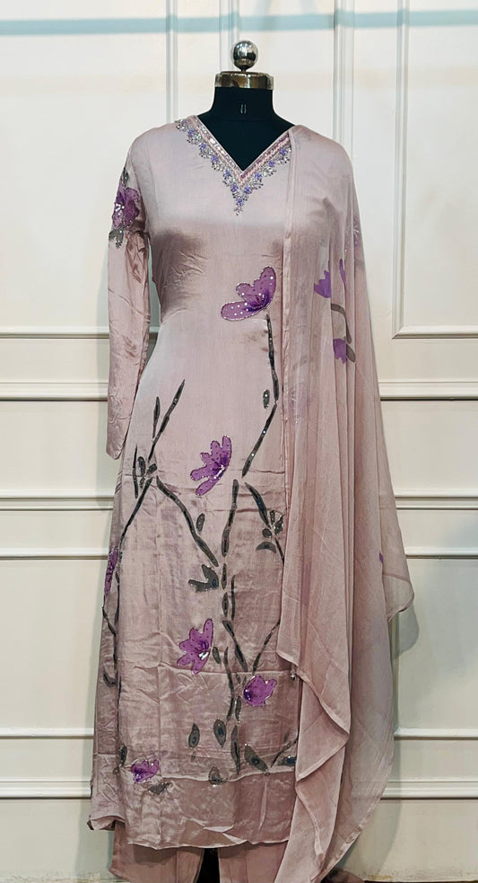 Lavender Haze – Premium Chinon A Line Suit Set (RT1138)