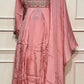 Blush Elegance Chinon Embellished Anarkali Suit Set (XL)