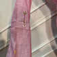 Blush Pink Mull Chanderi Embroidered Suit Set (L)