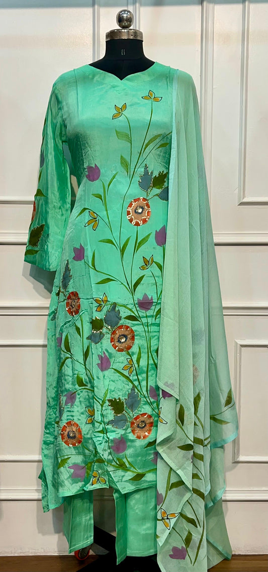 Botanical Grace Chinon A-line Suit Set (RT1140)