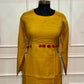 Mustard Bloom Embroidered Chanderi Suit Set