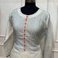 Ivory Floral Embroidered Chanderi Suit Set (L)