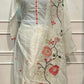 Ivory Floral Embroidered Chanderi Suit Set (L)