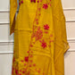 Mustard Bloom Embroidered Chanderi Suit Set