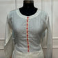 Ivory Floral Embroidered Chanderi Suit Set (L)