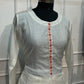 Ivory Floral Embroidered Chanderi Suit Set (L)