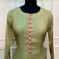 Olive Blossom Embroidered Chanderi Suit Set (L)