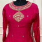 Rani Pink Mirror Embroidered Chanderi Suit Set (RT1142)