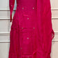 Rani Pink Mirror Embroidered Chanderi Suit Set (RT1142)