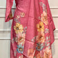 Rosé Garden Tussar Suit Set (XXL)