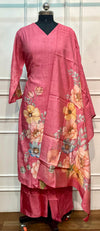 Rosé Garden Tussar Suit Set (XXL)