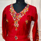 Ruby Blossom Muslin Embroidered Suit Set (RT1143)