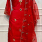 Ruby Blossom Muslin Embroidered Suit Set (RT1143)