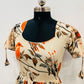 Rust Bird Cotton Kalamkari Dress (RT1145)