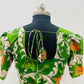 Verdant Bloom Cotton Kalamkari Dress (RT1146)