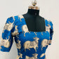 Royal Indigo Kalamkari Cotton Dress (RT1144)