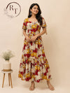 Heritage Motif Cotton Kalamkari Dress (RT1148)