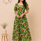 Verdant Bloom Cotton Kalamkari Dress (RT1146)
