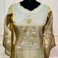 Moonlit Pearl Embroidered Tissue A-Line Set (RT1149)