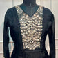 Midnight Royale Mull Chanderi Embroidered Anarkali Suit Set (RT1153)