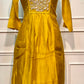 Golden Radiance Mull Chanderi Embroidered Anarkali Suit Set (RT1152)