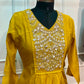 Golden Radiance Mull Chanderi Embroidered Anarkali Suit Set (RT1152)