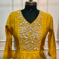 Golden Radiance Mull Chanderi Embroidered Anarkali Suit Set (RT1152)