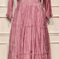 Dusty Rose Charm Premium Mull Chanderi A-Line Suit Set (RT1165)