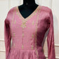 Dusty Rose Charm Premium Mull Chanderi A-Line Suit Set (RT1165)