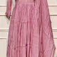 Dusty Rose Charm Premium Mull Chanderi A-Line Suit Set (RT1165)