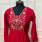 Rose Royale Premium Mull Chanderi A-Line 3 Piece Suit Set (RT1156)