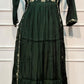 Verdant Grace Premium Mull Chanderi A-Line 3 Piece Suit Set (RT1159)
