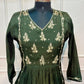 Verdant Grace Premium Mull Chanderi A-Line 3 Piece Suit Set (RT1159)