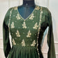 Verdant Grace Premium Mull Chanderi A-Line 3 Piece Suit Set (RT1159)