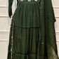Verdant Grace Premium Mull Chanderi A-Line 3 Piece Suit Set (RT1159)