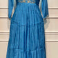 Blue Horizon Premium Mull Chanderi A-Line 3 Piece Suit Set (RT1158)