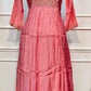 Coral Petal Glow Premium Mull Chanderi A-Line 3 Piece Suit Set (RT1157)