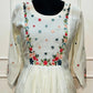 Ivory Blossom Mull Chanderi A-Line Suit Set (RT1167)