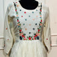 Ivory Blossom Mull Chanderi A-Line Suit Set (RT1167)