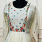 Ivory Blossom Mull Chanderi A-Line Suit Set (RT1167)