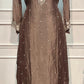Coffee Pearl Chinon Embroidered Sharara Set (RT1170)