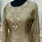 Dusty Beige Chinon Embroidered Sharara Set (RT1171)