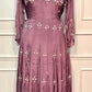 Mauve Royale Premium Chinon Embroidered Anarkali Set (RT1174)