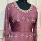 Mauve Royale Premium Chinon Embroidered Anarkali Set (RT1174)