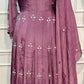 Mauve Royale Premium Chinon Embroidered Anarkali Set (RT1174)