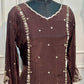Coffee Brown Elegance Premium HO A-Line Suit Set (RT1178)